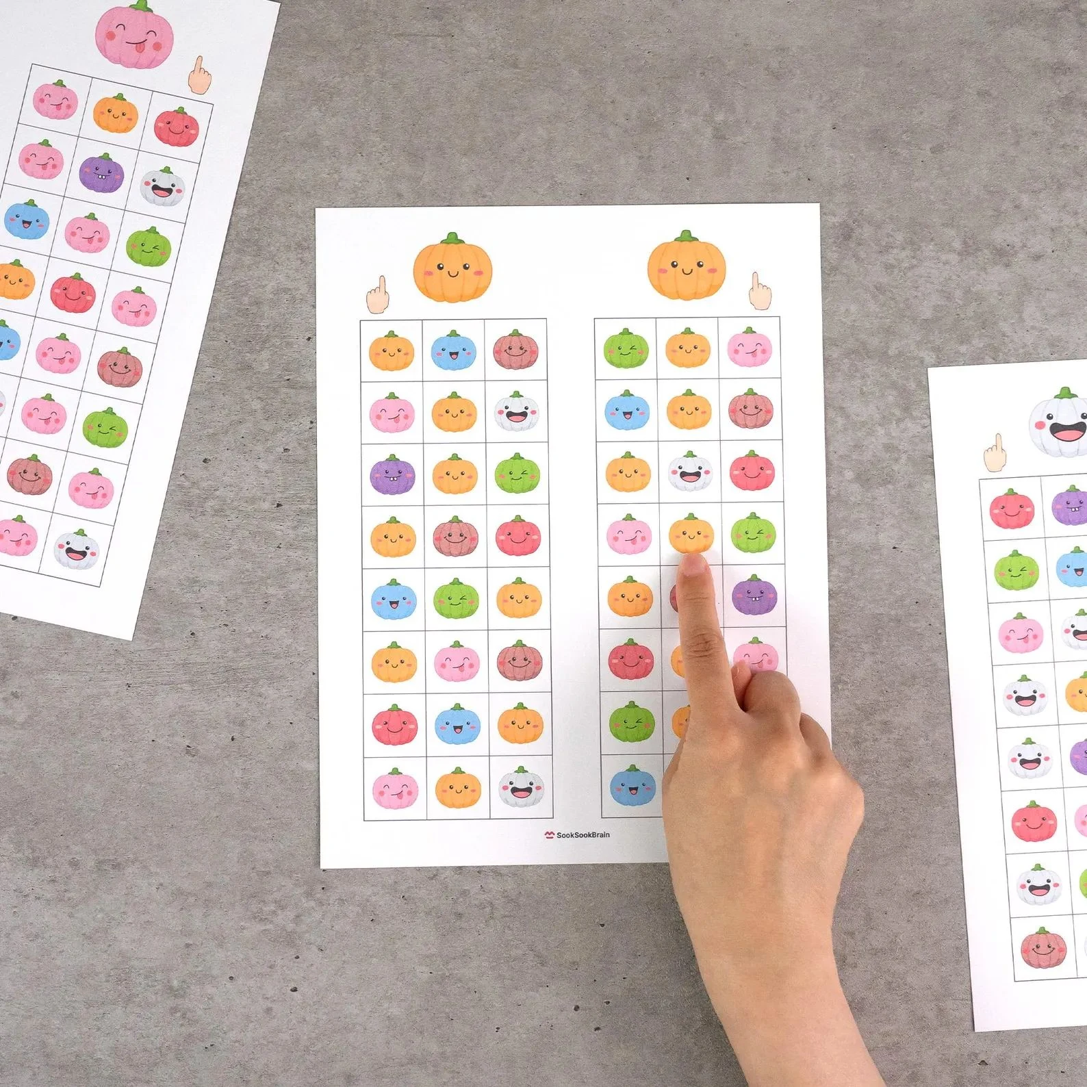 Pumpkin Finger Gym printable Halloween activity