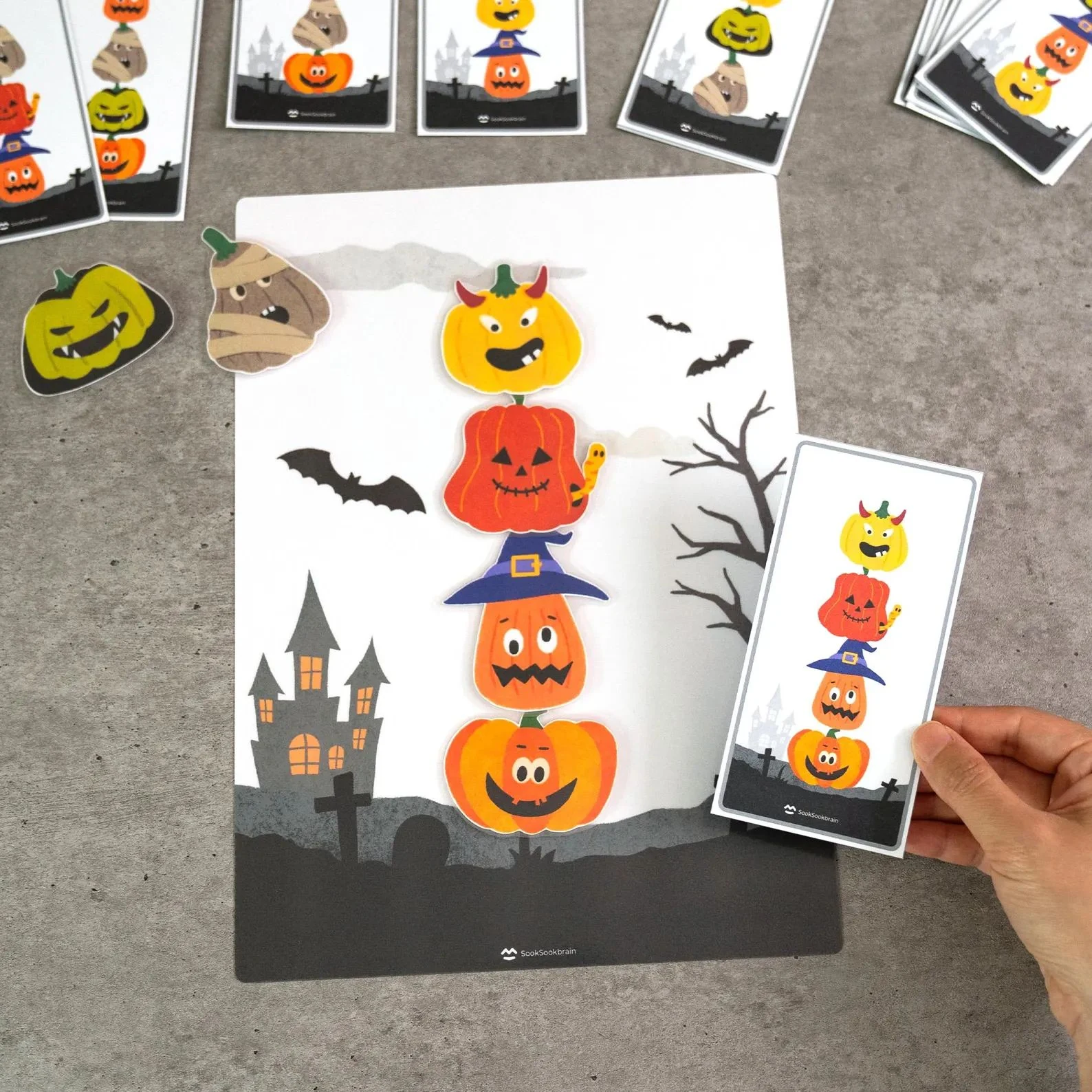 Pumpkin Face Match printable Halloween activity