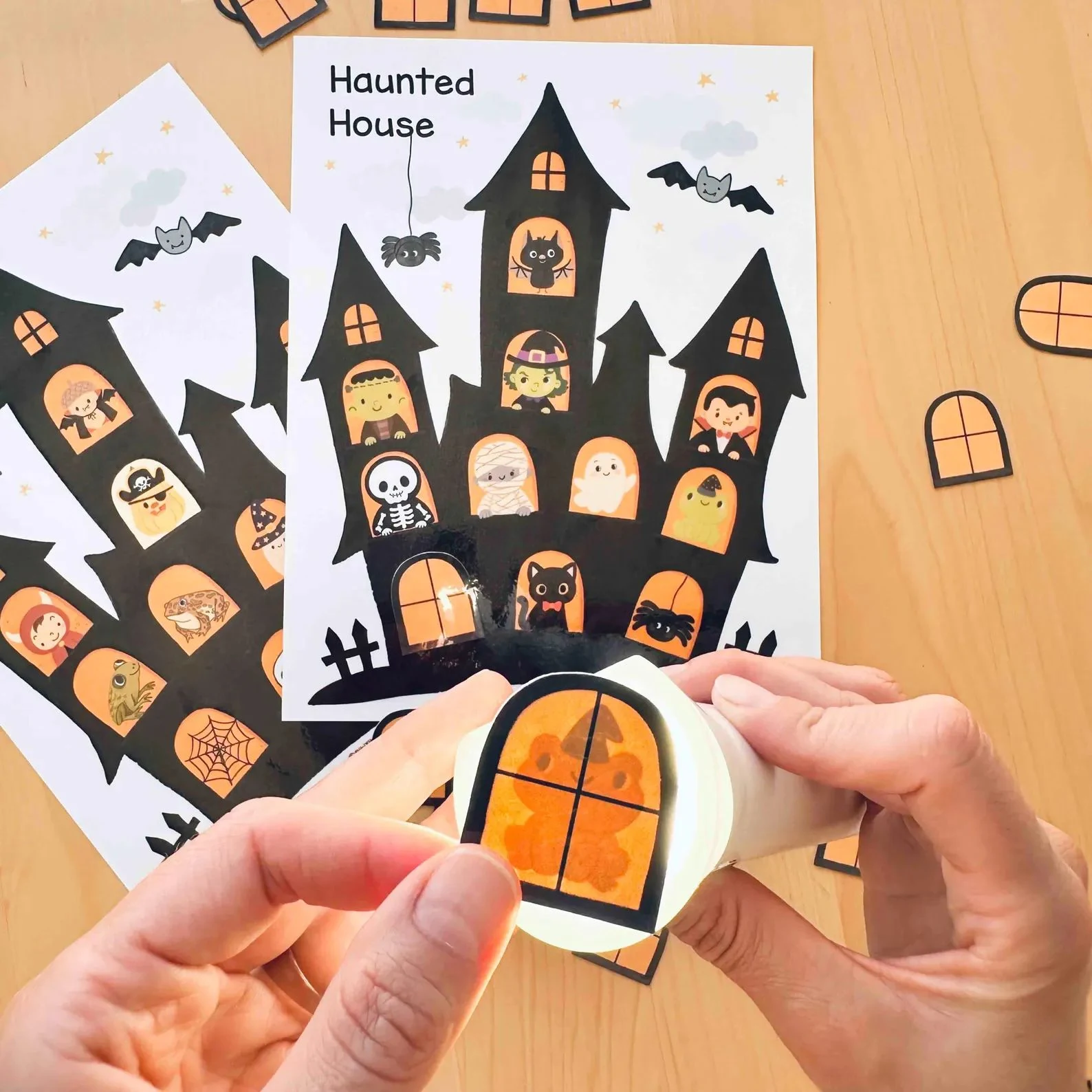 Who Is in the Haunted House? printable Halloween activity