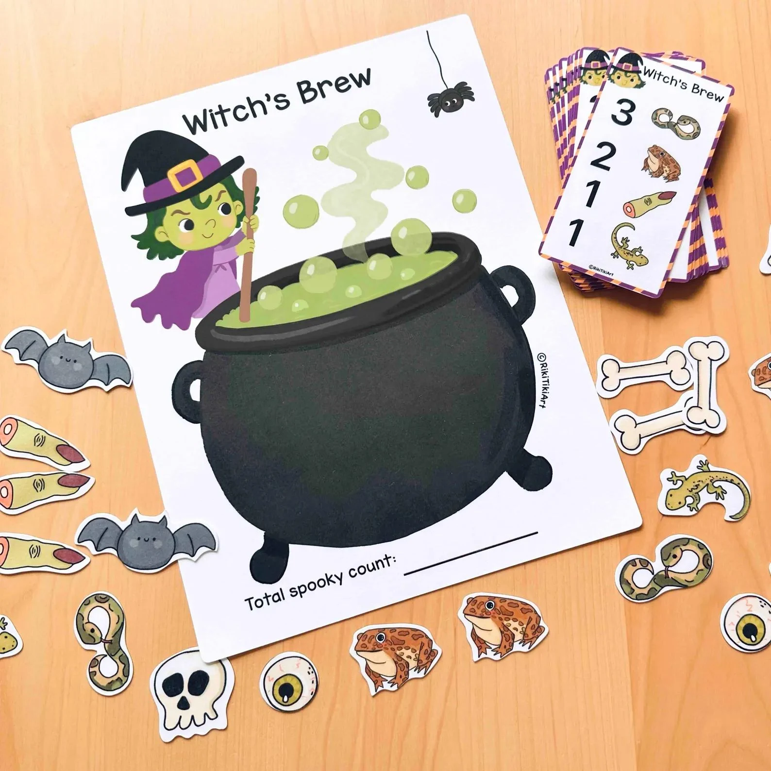Witch’s Brew Counting printable Halloween activity
