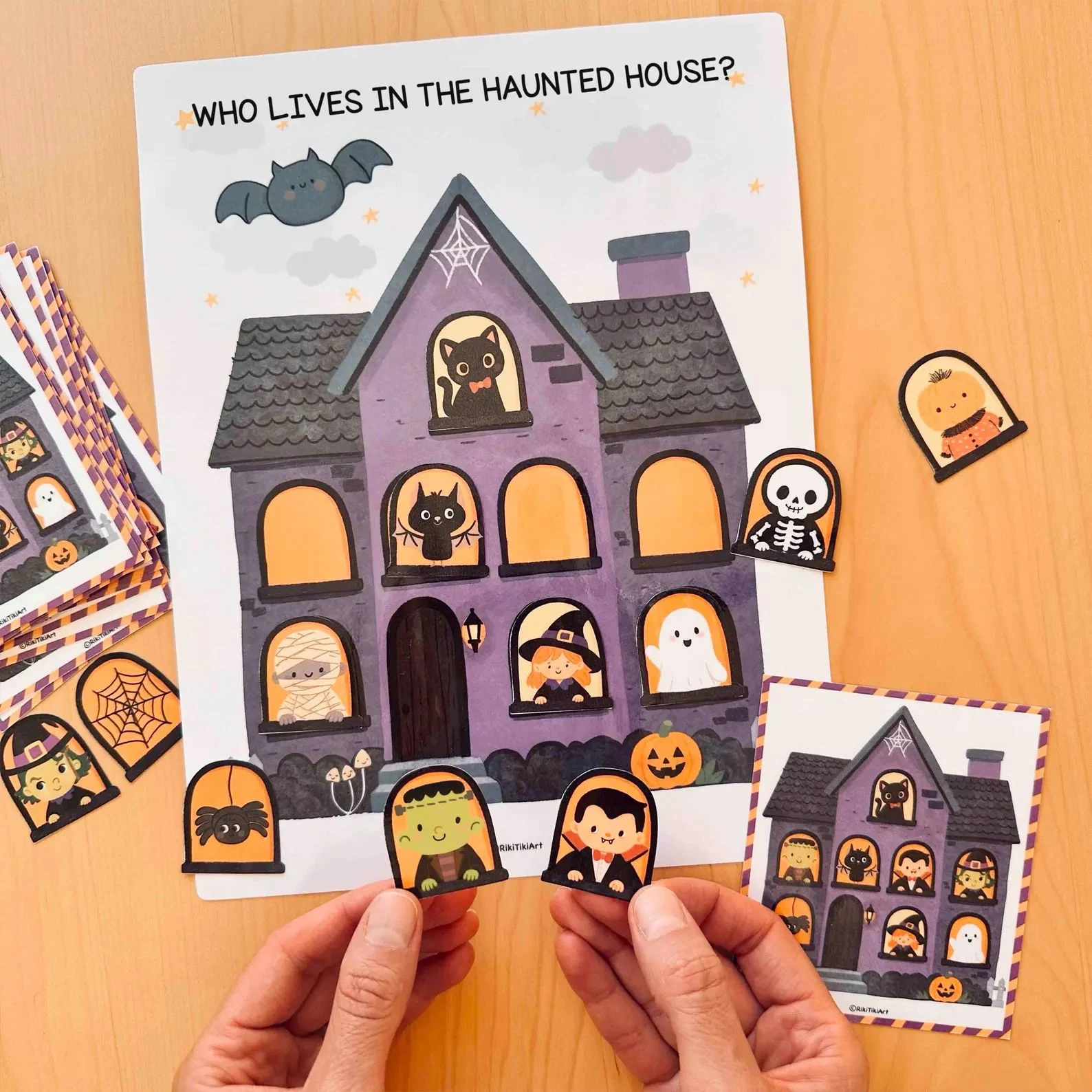 Haunted House Neighbors printable Halloween activity